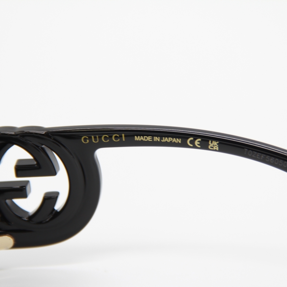 NEW GUCCI GG1325S 001 SQUARE BLACK WOMEN GUCCI SUNGLASSES - Picture 12 of 14